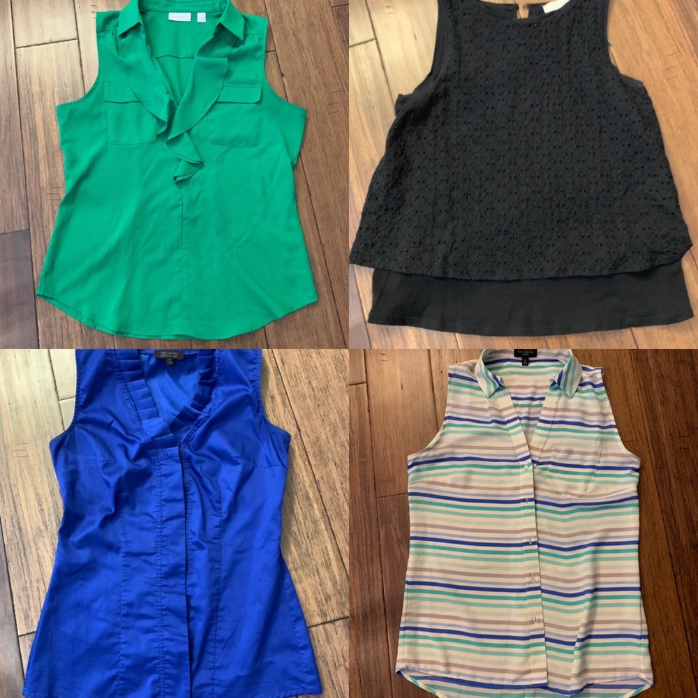 Lot of 4 sleeveless tops